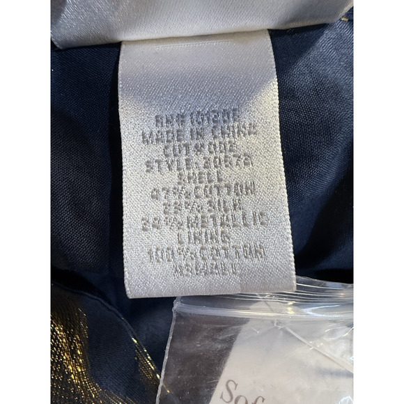 Vtg Soft Surroundings Brocade Beaded Maxi Skirt Sz S Blue Gold NEW Whimsigoth - Picture 5 of 9